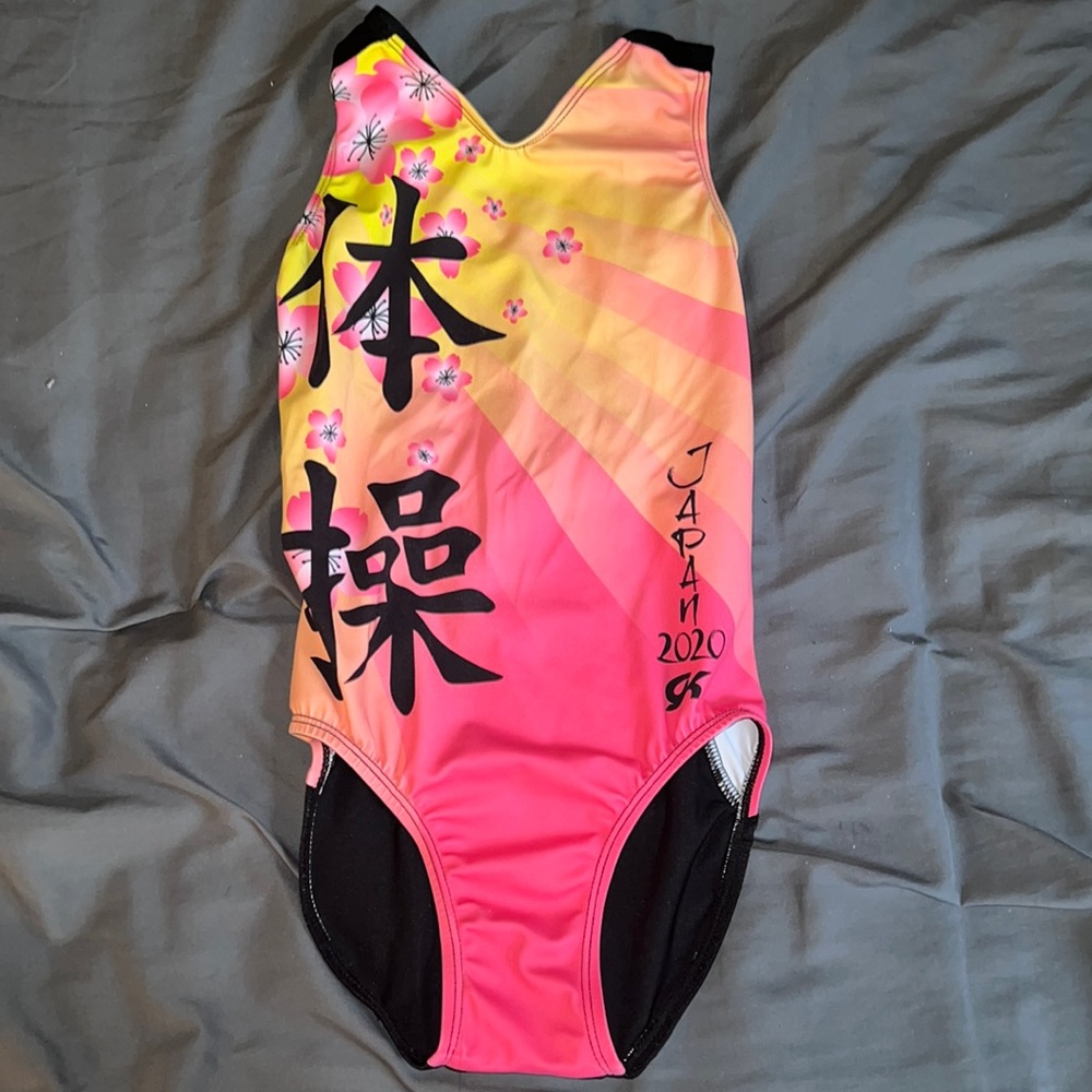 GK gymnastics leotard.